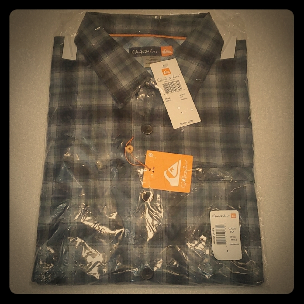 NWT💥 Quicksilver plaid dress shirt